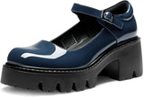 DREAM PAIRS Women's Mary Janes Shoes Platform Dress Low Heel Chunky Pumps Round Toe Ankle Strap Pumps Shoes Oxfords Esther