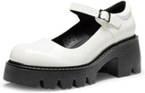 DREAM PAIRS Women's Mary Janes Shoes Platform Dress Low Heel Chunky Pumps Round Toe Ankle Strap Pumps Shoes Oxfords Esther