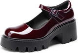 DREAM PAIRS Women's Mary Janes Shoes Platform Dress Low Heel Chunky Pumps Round Toe Ankle Strap Pumps Shoes Oxfords Esther