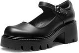 DREAM PAIRS Women's Mary Janes Shoes Platform Dress Low Heel Chunky Pumps Round Toe Ankle Strap Pumps Shoes Oxfords Esther