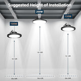 lvsdak UFO LED High Bay Lights 200W 30000LM 5000K 6 Pack with Plug Suitable for Warehouse Workshop Factory Gym Garage Barn AC100-277V