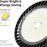 lvsdak UFO LED High Bay Lights 200W 30000LM 5000K 6 Pack with Plug Suitable for Warehouse Workshop Factory Gym Garage Barn AC100-277V