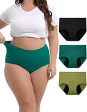INNERSY Period Underwear for Women High Waisted Leak-Proof Postpartum Menstrual Panties 3-Pack